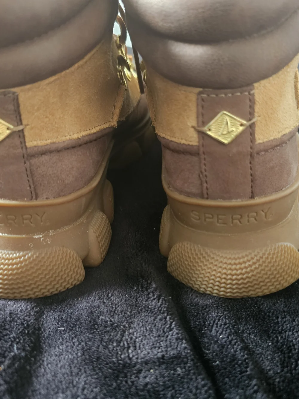 Womens SPERRY  Two-Tone Brown Waterproof Hiking Boots